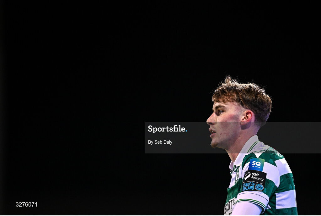 1 November 2025; Matt Healy of Shamrock Rovers during the SSE Airtricity Men's Premier Division match between Shamrock Rovers and Sligo Rovers at Tallaght Stadium in Dublin. Photo by Seb Daly/Sportsfile