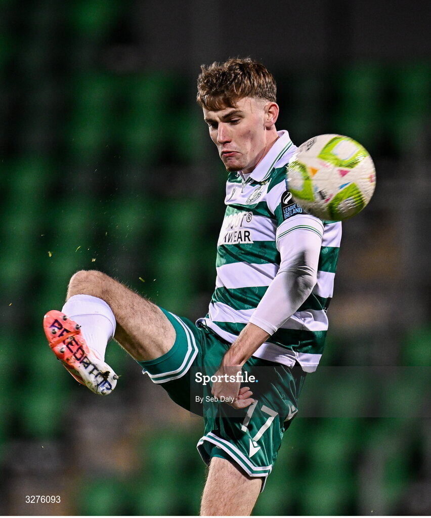 1 November 2025; Matt Healy of Shamrock Rovers during the SSE Airtricity Men's Premier Division match between Shamrock Rovers and Sligo Rovers at Tallaght Stadium in Dublin. Photo by Seb Daly/Sportsfile