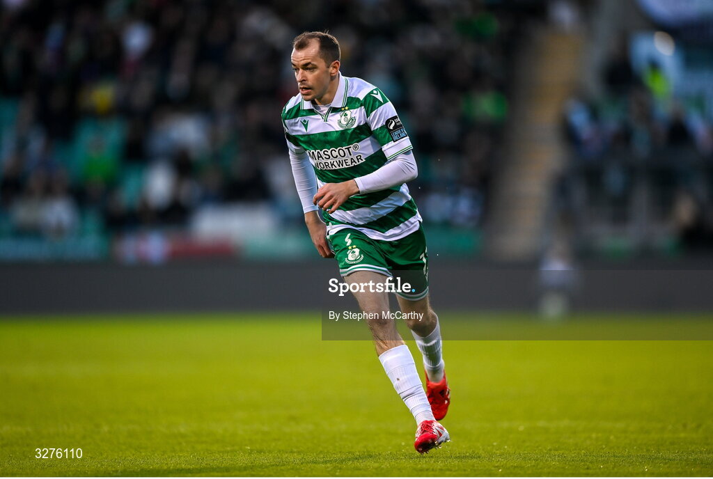 1 November 2025; Sean Kavanagh of Shamrock Rovers during the SSE Airtricity Men's Premier Division match between Shamrock Rovers and Sligo Rovers at Tallaght Stadium in Dublin. Photo by Stephen McCarthy/Sportsfile