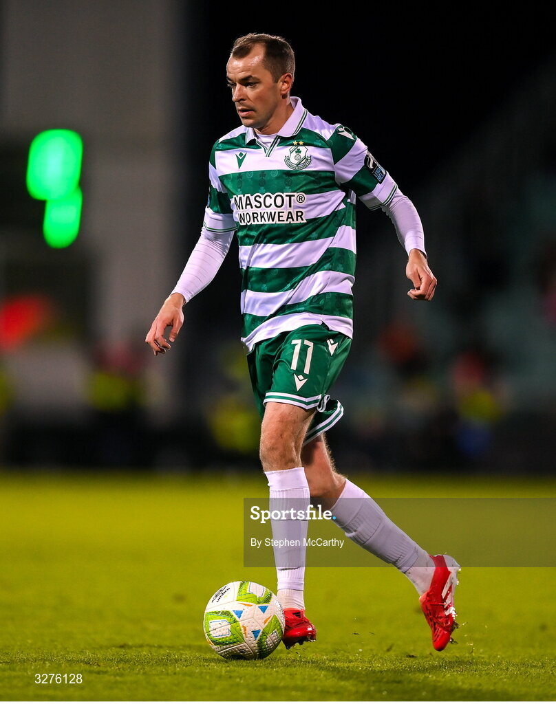 1 November 2025; Sean Kavanagh of Shamrock Rovers during the SSE Airtricity Men's Premier Division match between Shamrock Rovers and Sligo Rovers at Tallaght Stadium in Dublin. Photo by Stephen McCarthy/Sportsfile