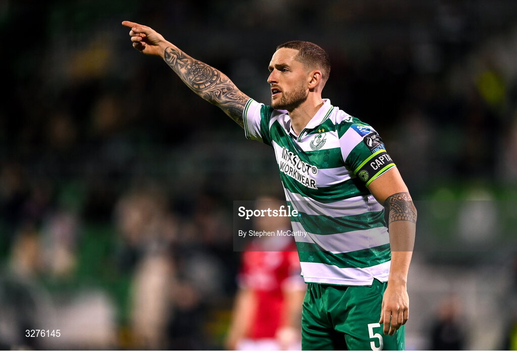1 November 2025; Lee Grace of Shamrock Rovers during the SSE Airtricity Men's Premier Division match between Shamrock Rovers and Sligo Rovers at Tallaght Stadium in Dublin. Photo by Stephen McCarthy/Sportsfile