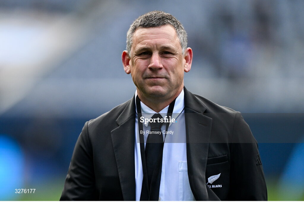 1 November 2025; New Zealand assistant coach Jason Holland before the Gallagher Cup match between Ireland and New Zealand at Soldier Field in Chicago, USA. Photo by Ramsey Cardy/Sportsfile