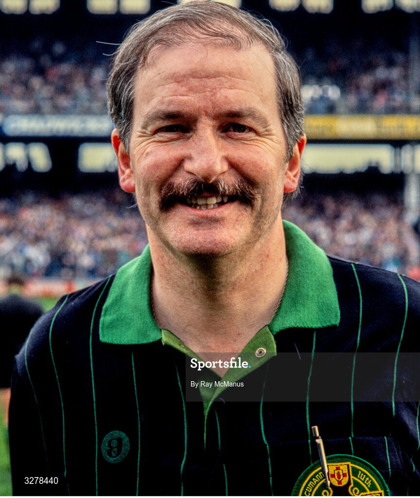 9 April 1989; Referee John Cosgrove before the Royal Liver Assurance National Football League Semi-Final match between Dublin and Cavan at Croke Park, Dublin. Photo by Ray McManus/Sportsfile