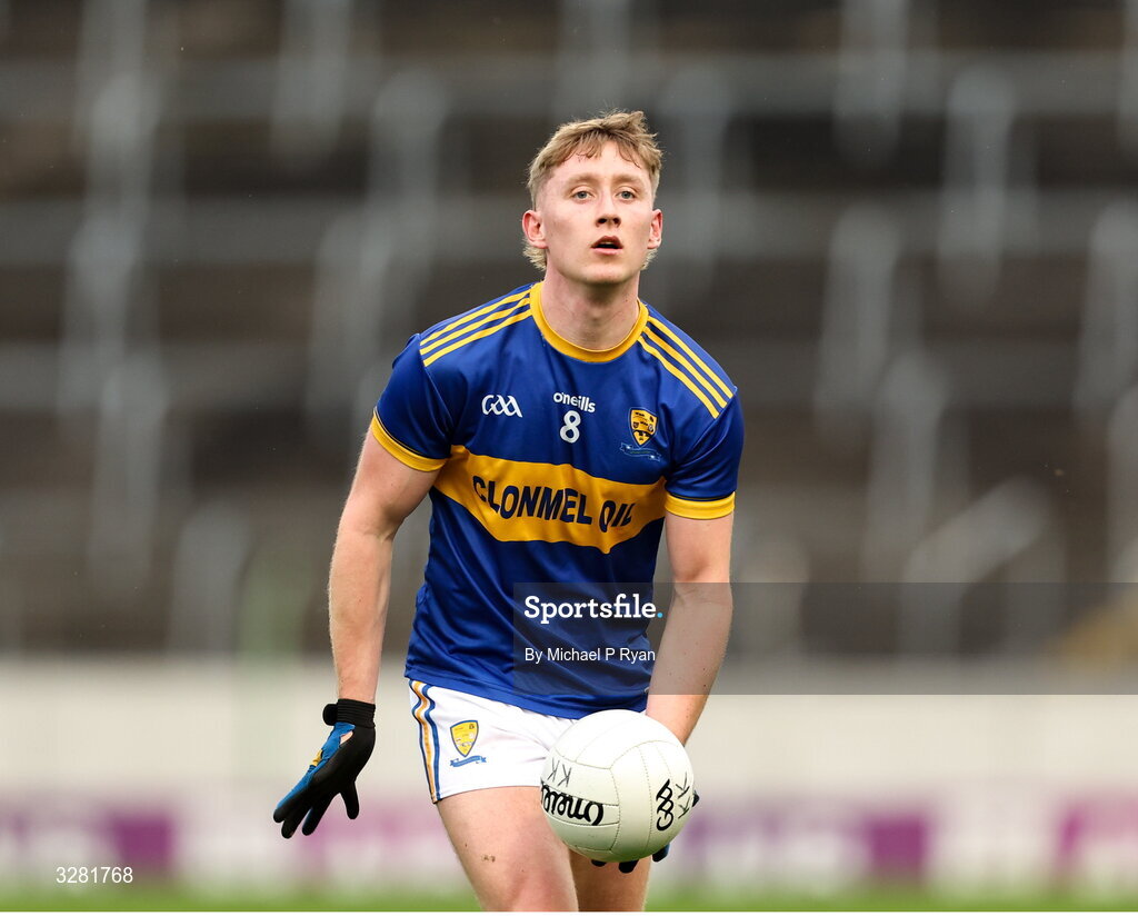 8 November 2025; Mark Stokes of Kilsheelan-Kilcash during the Tipperary County Senior Club Football Championship final match between Clonmel Commercials and Kilsheelan-Kilcash at FBD Semple Stadium in Thurles, Tipperary. Photo by Michael P Ryan/Sportsfile