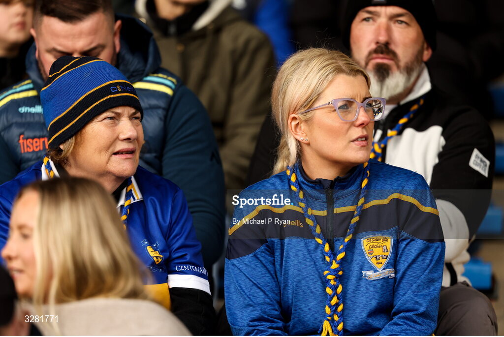 8 November 2025; Kilsheelan-Kilcash supporters watch on during the Tipperary County Senior Club Football Championship final match between Clonmel Commercials and Kilsheelan-Kilcash at FBD Semple Stadium in Thurles, Tipperary. Photo by Michael P Ryan/Sportsfile