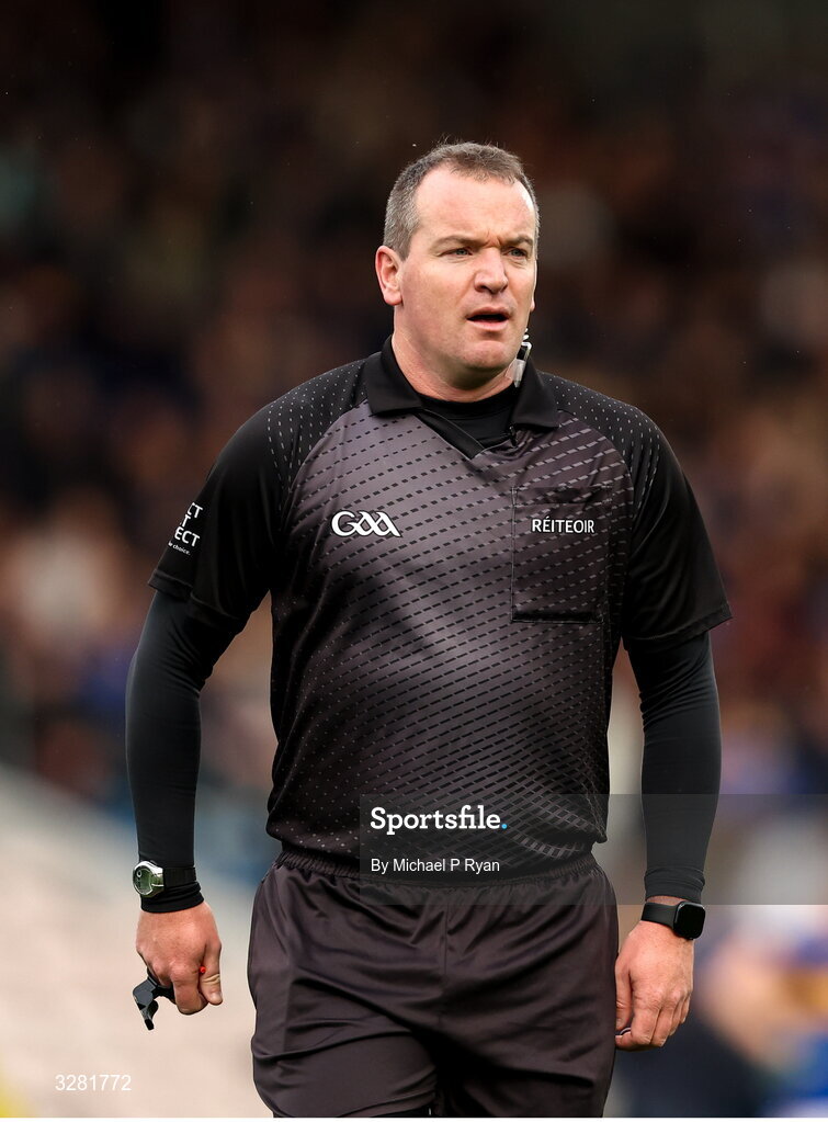 8 November 2025; Referee Sean Lonergan during the Tipperary County Senior Club Football Championship final match between Clonmel Commercials and Kilsheelan-Kilcash at FBD Semple Stadium in Thurles, Tipperary. Photo by Michael P Ryan/Sportsfile