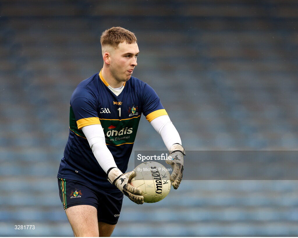 8 November 2025; Clonmel Commercials goalkeeper Shane Ryan during the Tipperary County Senior Club Football Championship final match between Clonmel Commercials and Kilsheelan-Kilcash at FBD Semple Stadium in Thurles, Tipperary. Photo by Michael P Ryan/Sportsfile