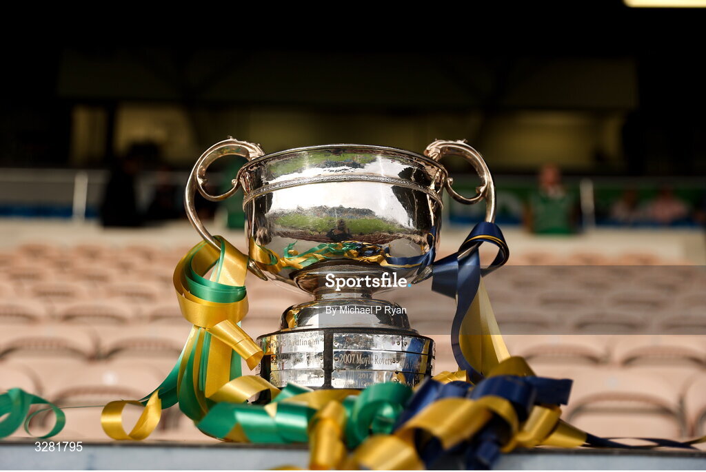 8 November 2025; A general view of the O'Dwyer cup before the Tipperary County Senior Club Football Championship final match between Clonmel Commercials and Kilsheelan-Kilcash at FBD Semple Stadium in Thurles, Tipperary. Photo by Michael P Ryan/Sportsfile
