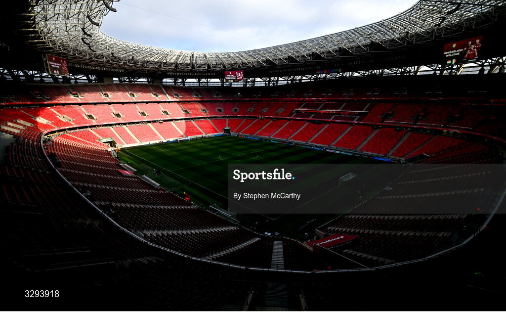 16 November 2025; A general view before the FIFA World Cup 2026 Group F Qualifier match between Hungary and Republic of Ireland at Puskás Aréna in Budapest, Hungary. Photo by Stephen McCarthy/Sportsfile