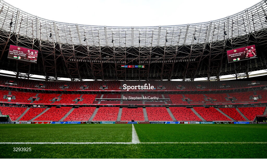 16 November 2025; A general view before the FIFA World Cup 2026 Group F Qualifier match between Hungary and Republic of Ireland at Puskás Aréna in Budapest, Hungary. Photo by Stephen McCarthy/Sportsfile