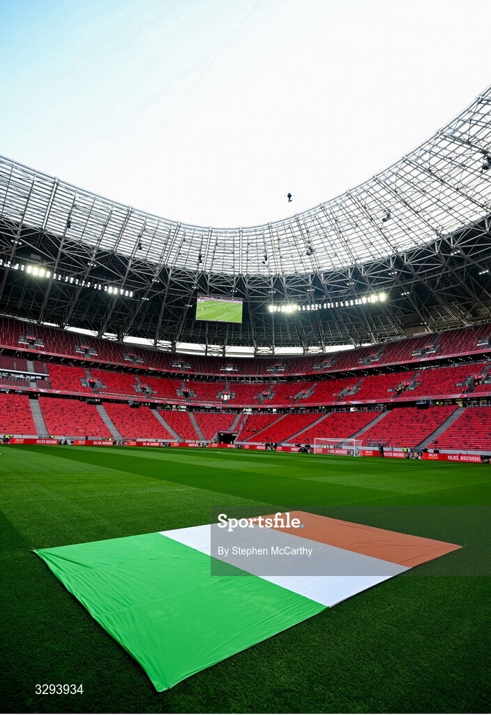 16 November 2025; A general view before the FIFA World Cup 2026 Group F Qualifier match between Hungary and Republic of Ireland at Puskás Aréna in Budapest, Hungary. Photo by Stephen McCarthy/Sportsfile