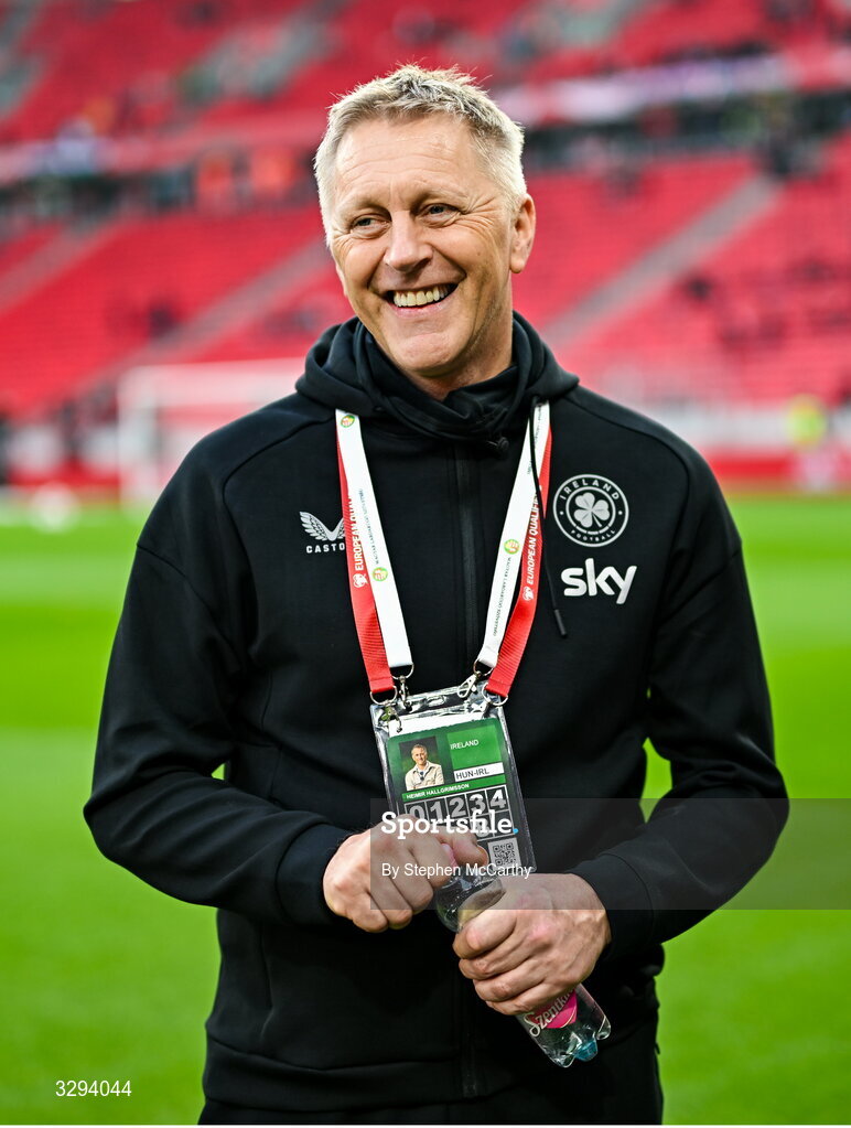 16 November 2025; Republic of Ireland head coach Heimir Hallgrimsson before the FIFA World Cup 2026 Group F Qualifier match between Hungary and Republic of Ireland at Puskás Aréna in Budapest, Hungary. Photo by Stephen McCarthy/Sportsfile