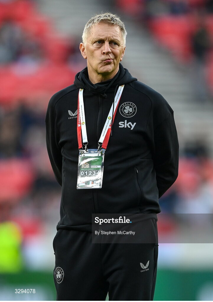 16 November 2025; Republic of Ireland head coach Heimir Hallgrimsson before the FIFA World Cup 2026 Group F Qualifier match between Hungary and Republic of Ireland at Puskás Aréna in Budapest, Hungary. Photo by Stephen McCarthy/Sportsfile