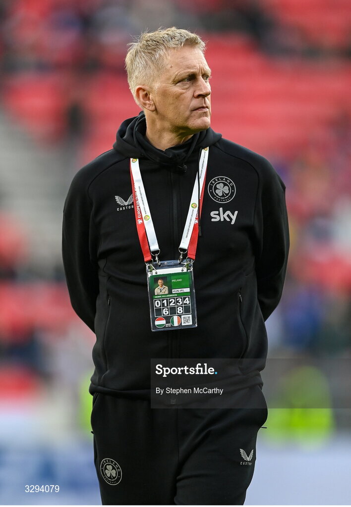 16 November 2025; Republic of Ireland head coach Heimir Hallgrimsson before the FIFA World Cup 2026 Group F Qualifier match between Hungary and Republic of Ireland at Puskás Aréna in Budapest, Hungary. Photo by Stephen McCarthy/Sportsfile
