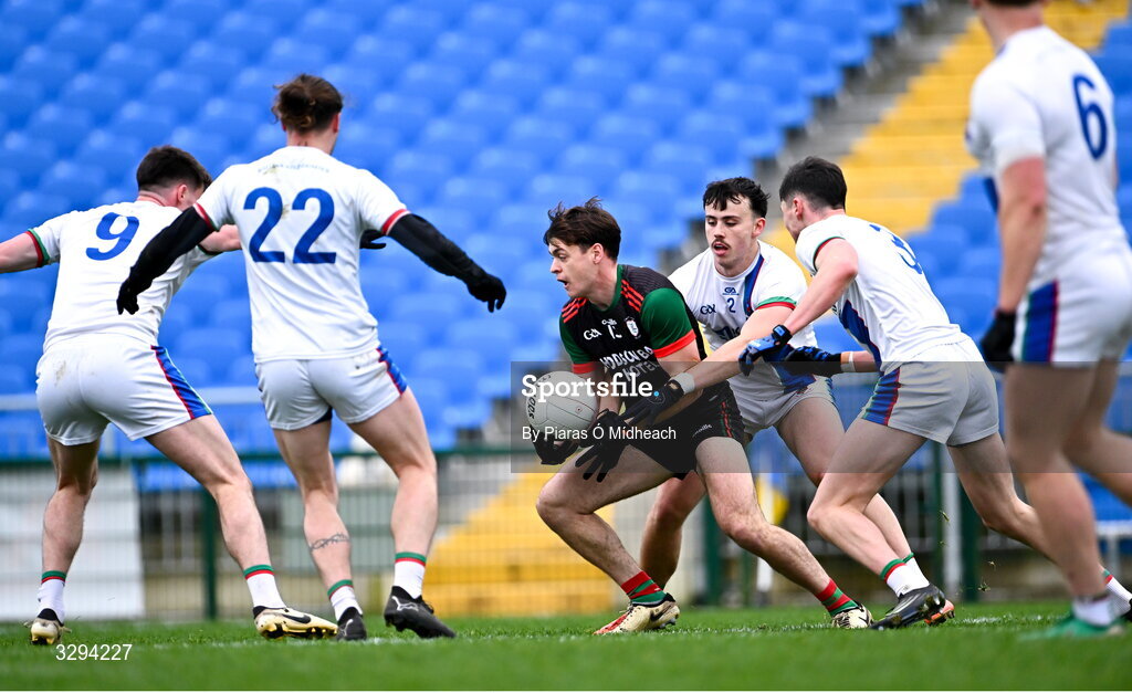 16 November 2025; Ben O'Carroll of St Brigid's on the attack during the AIB Connacht GAA Football Senior Club Championship semi-final match between St Brigid's and Ballina Stephenites at King & Moffatt Dr Hyde Park in Roscommon. Photo by Piaras Ó Mídheach/Sportsfile