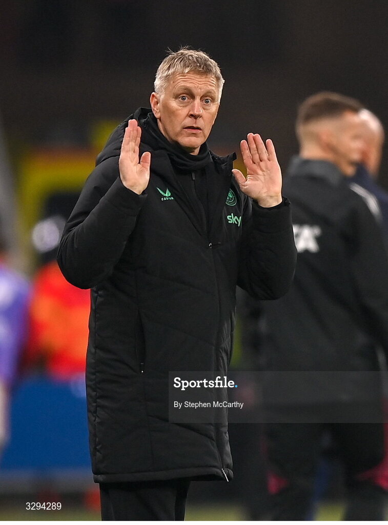 16 November 2025; Republic of Ireland head coach Heimir Hallgrimsson during the FIFA World Cup 2026 Group F Qualifier match between Hungary and Republic of Ireland at Puskás Aréna in Budapest, Hungary. Photo by Stephen McCarthy/Sportsfile