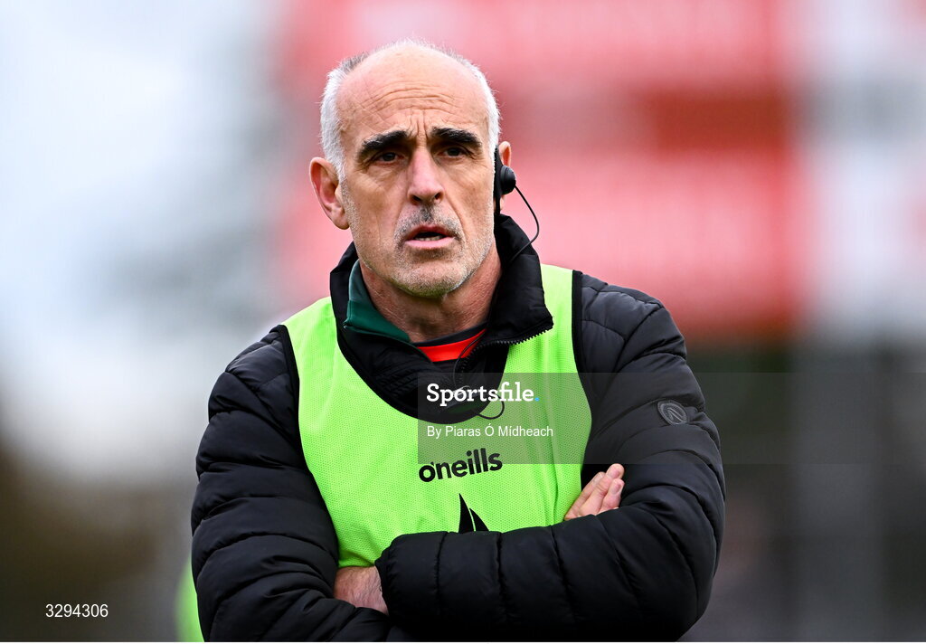 16 November 2025; St Brigid's manager Anthony Cunningham during the AIB Connacht GAA Football Senior Club Championship semi-final match between St Brigid's and Ballina Stephenites at King & Moffatt Dr Hyde Park in Roscommon. Photo by Piaras Ó Mídheach/Sportsfile