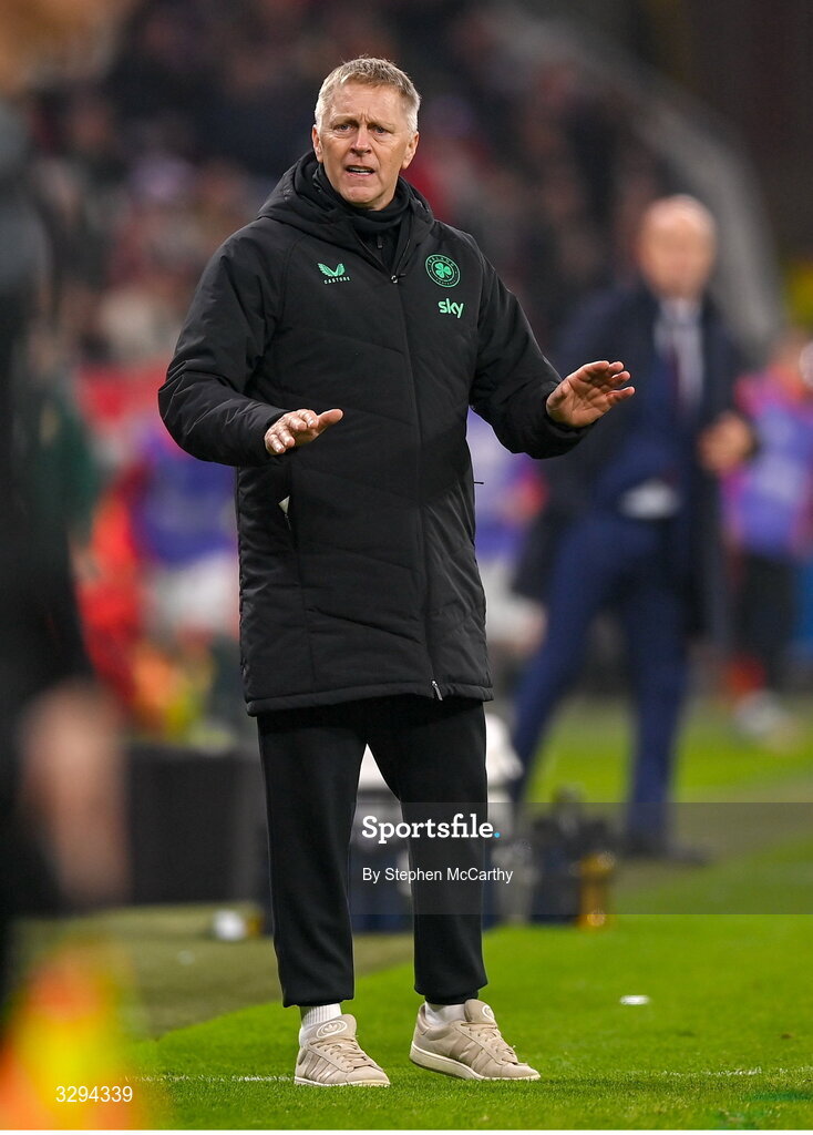 16 November 2025; Republic of Ireland head coach Heimir Hallgrimsson during the FIFA World Cup 2026 Group F Qualifier match between Hungary and Republic of Ireland at Puskás Aréna in Budapest, Hungary. Photo by Stephen McCarthy/Sportsfile