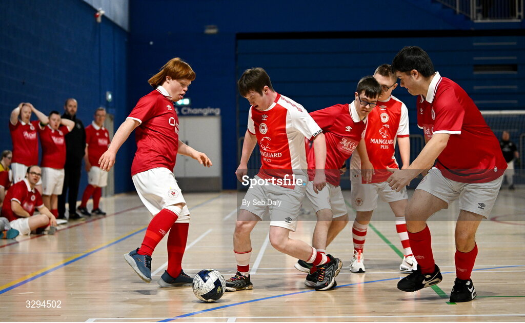 16 November 2025; Action during the LOI Cairdeas Cup Festival match between St Patrick's Athletic and Sligo Rovers at the National Indoor Arena on the Sport Ireland Campus in Dublin. Photo by Seb Daly/Sportsfile
