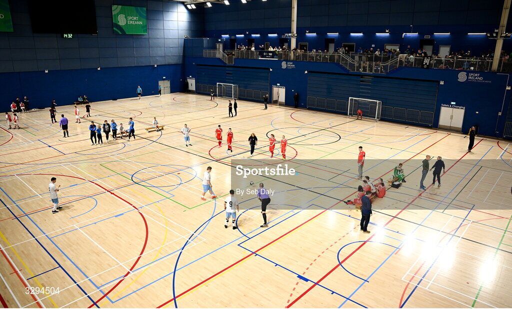 16 November 2025; A general view of action during the LOI Cairdeas Cup Festival at the National Indoor Arena on the Sport Ireland Campus in Dublin. Photo by Seb Daly/Sportsfile