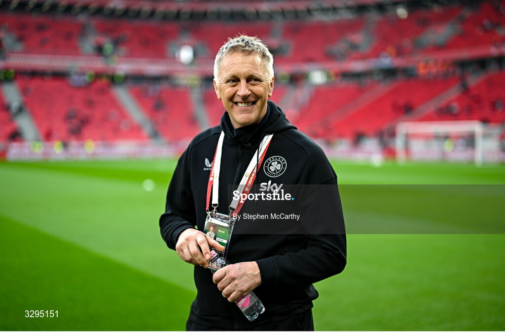 16 November 2025; Republic of Ireland head coach Heimir Hallgrimsson before the FIFA World Cup 2026 Group F Qualifier match between Hungary and Republic of Ireland at Puskás Aréna in Budapest, Hungary. Photo by Stephen McCarthy/Sportsfile