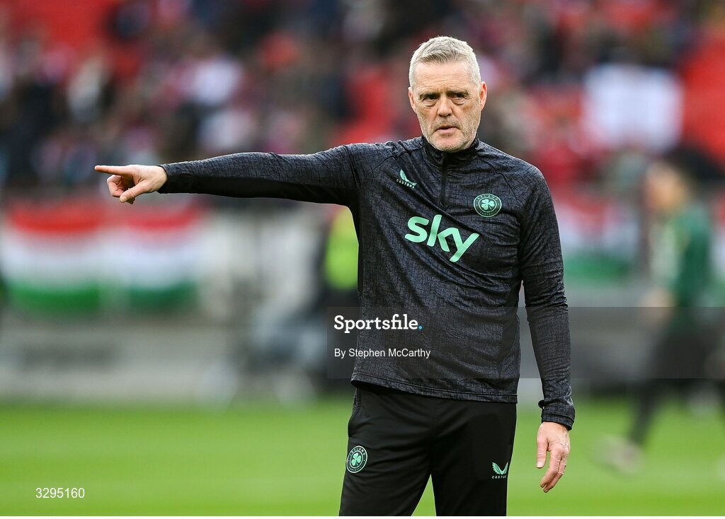 16 November 2025; Republic of Ireland goalkeeping coach Gudmundur Hreidarsson before the FIFA World Cup 2026 Group F Qualifier match between Hungary and Republic of Ireland at Puskás Aréna in Budapest, Hungary. Photo by Stephen McCarthy/Sportsfile