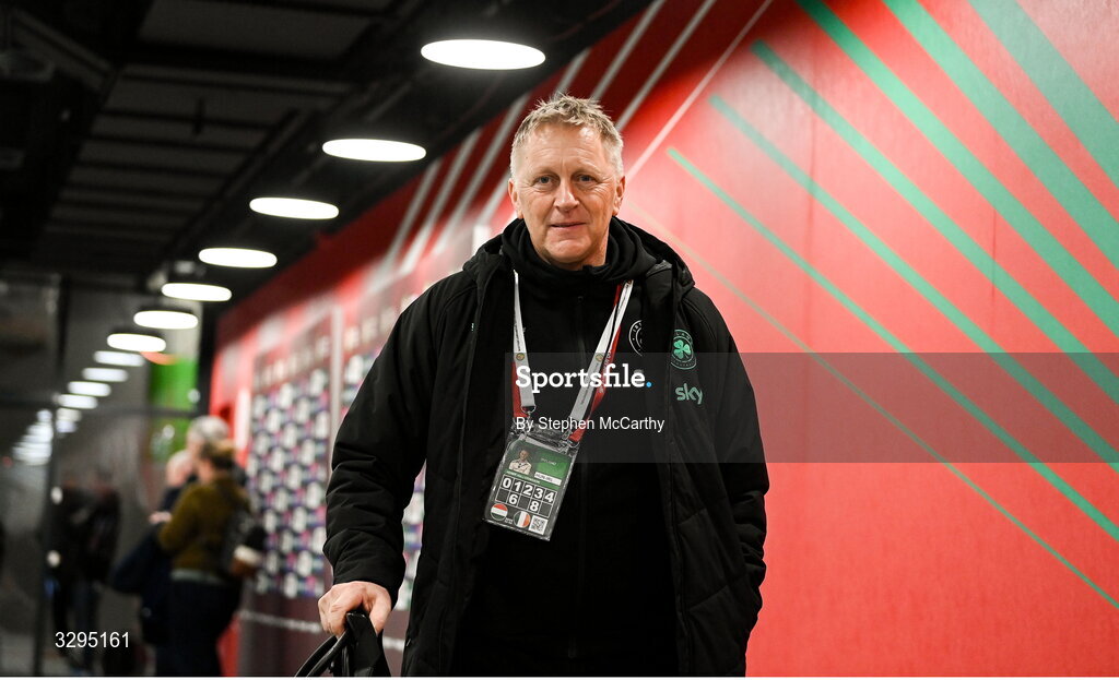 16 November 2025; Republic of Ireland head coach Heimir Hallgrimsson arrives for the FIFA World Cup 2026 Group F Qualifier match between Hungary and Republic of Ireland at Puskás Aréna in Budapest, Hungary. Photo by Stephen McCarthy/Sportsfile