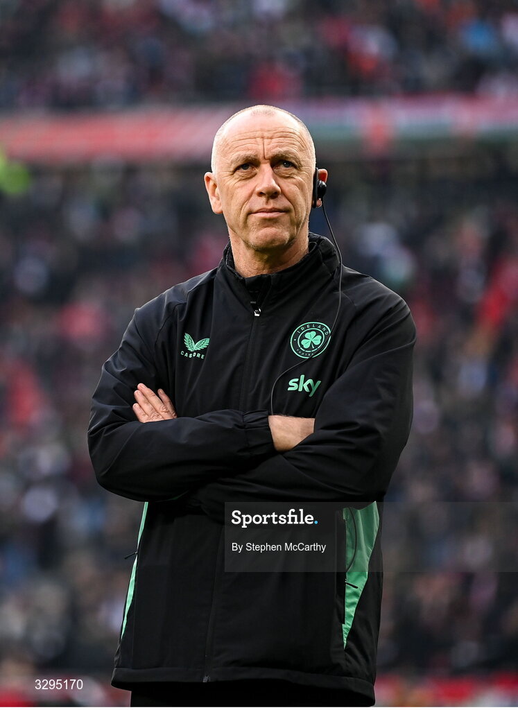 16 November 2025; Republic of Ireland osteopath Tony McCarthy before the FIFA World Cup 2026 Group F Qualifier match between Hungary and Republic of Ireland at Puskás Aréna in Budapest, Hungary. Photo by Stephen McCarthy/Sportsfile