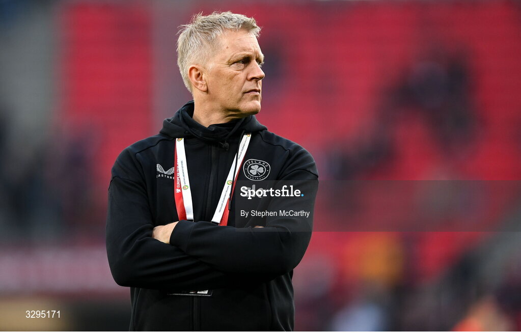 16 November 2025; Republic of Ireland head coach Heimir Hallgrimsson before the FIFA World Cup 2026 Group F Qualifier match between Hungary and Republic of Ireland at Puskás Aréna in Budapest, Hungary. Photo by Stephen McCarthy/Sportsfile