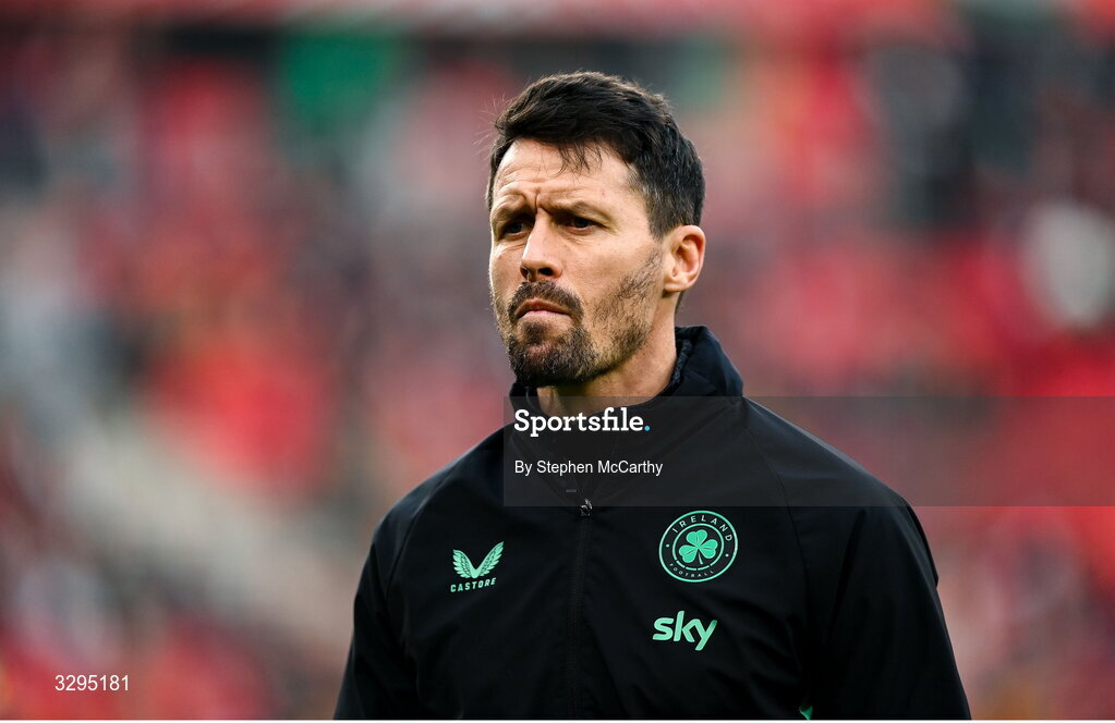 16 November 2025; Republic of Ireland assistant coach Paddy McCarthy before the FIFA World Cup 2026 Group F Qualifier match between Hungary and Republic of Ireland at Puskás Aréna in Budapest, Hungary. Photo by Stephen McCarthy/Sportsfile