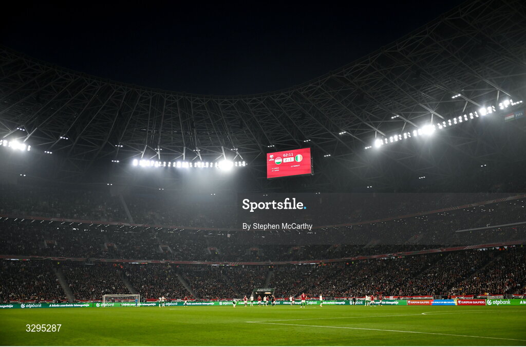 16 November 2025; A general view of the Puskás Aréna during the FIFA World Cup 2026 Group F Qualifier match between Hungary and Republic of Ireland at Puskás Aréna in Budapest, Hungary. Photo by Stephen McCarthy/Sportsfile