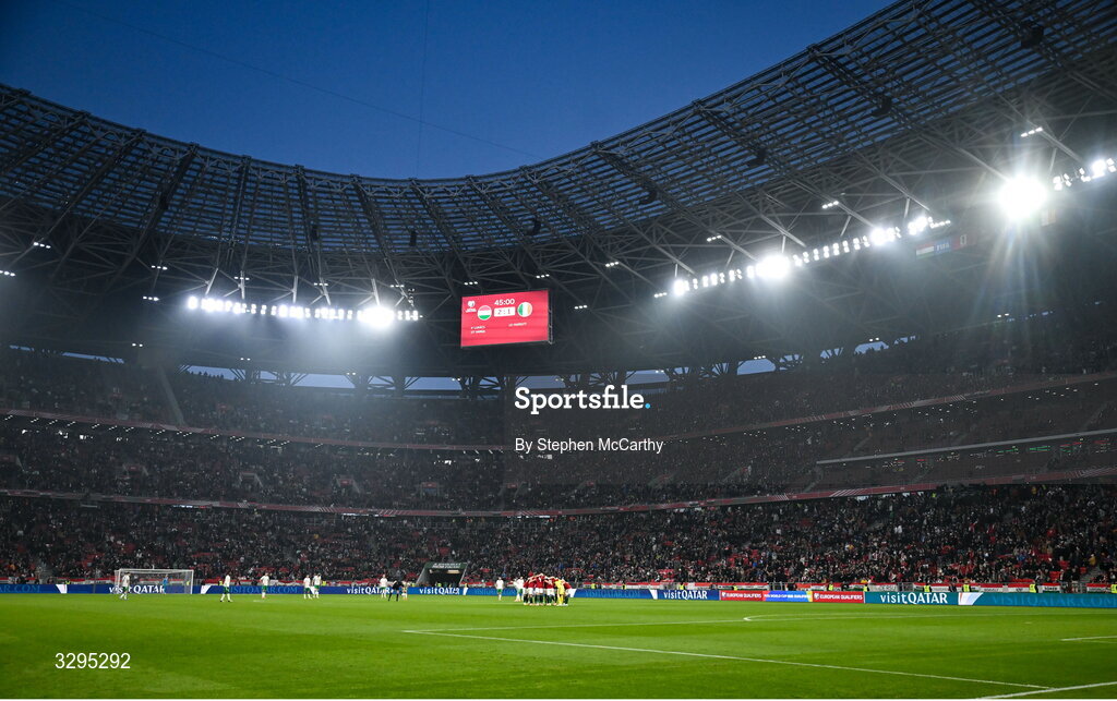 16 November 2025; A general view of the Puskás Aréna during the FIFA World Cup 2026 Group F Qualifier match between Hungary and Republic of Ireland at Puskás Aréna in Budapest, Hungary. Photo by Stephen McCarthy/Sportsfile