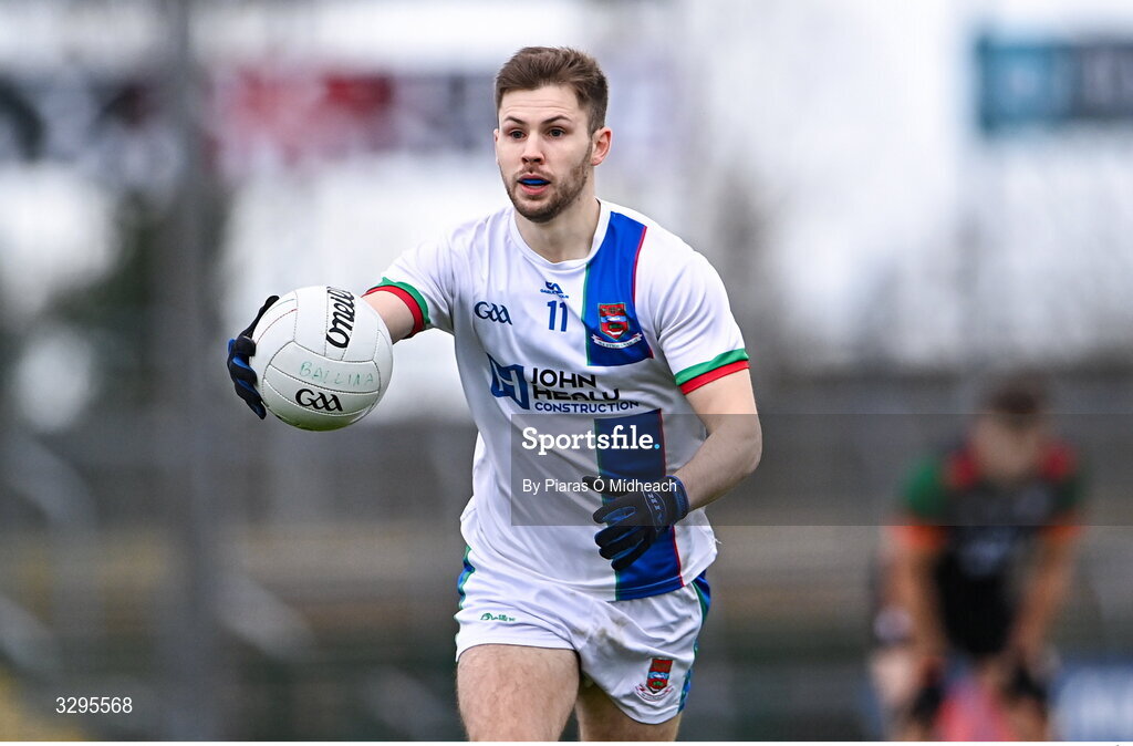 16 November 2025; Conor McStay of Ballina Stephenites during the AIB Connacht GAA Football Senior Club Championship semi-final match between St Brigid's and Ballina Stephenites at King & Moffatt Dr Hyde Park in Roscommon. Photo by Piaras Ó Mídheach/Sportsfile