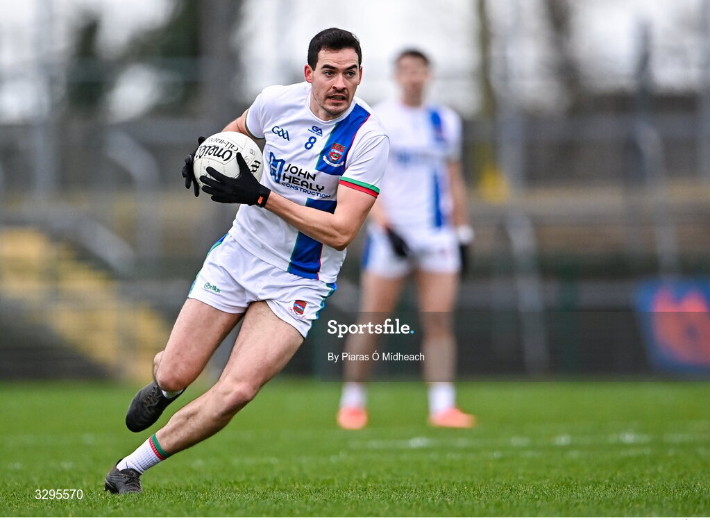 16 November 2025; Mike Murray of Ballina Stephenites during the AIB Connacht GAA Football Senior Club Championship semi-final match between St Brigid's and Ballina Stephenites at King & Moffatt Dr Hyde Park in Roscommon. Photo by Piaras Ó Mídheach/Sportsfile