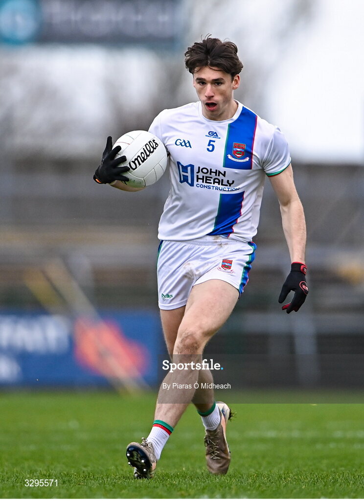 16 November 2025; Sam Callinan of Ballina Stephenites during the AIB Connacht GAA Football Senior Club Championship semi-final match between St Brigid's and Ballina Stephenites at King & Moffatt Dr Hyde Park in Roscommon. Photo by Piaras Ó Mídheach/Sportsfile