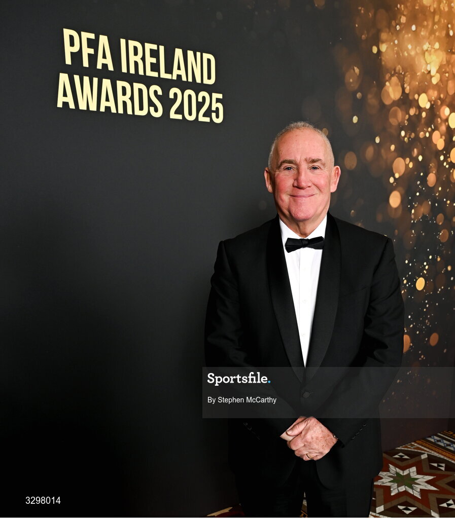 22 November 2025; Derry City board member Peter Wallace during the PFA Ireland Awards 2025 at The College Green Hotel in Dublin. Photo by Stephen McCarthy/Sportsfile