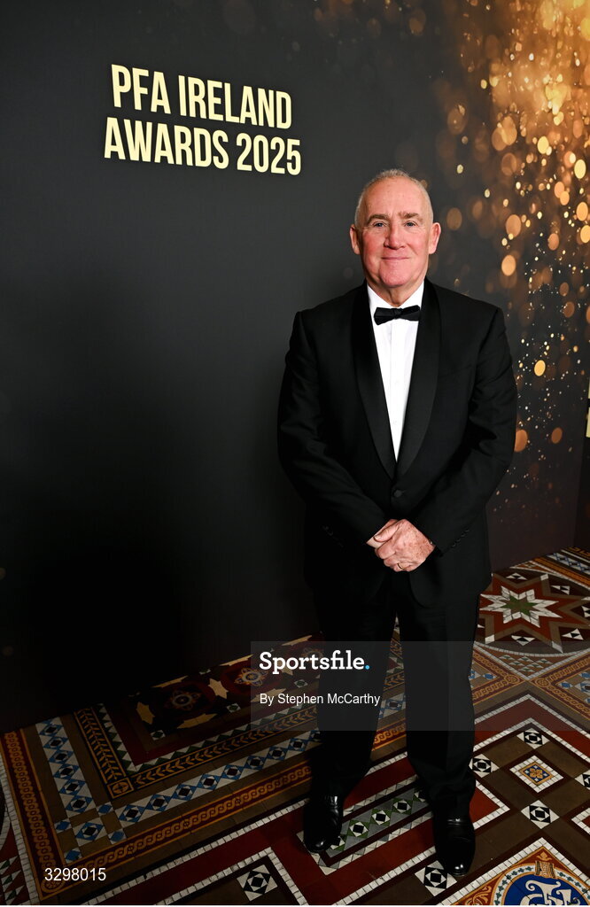 22 November 2025; Derry City board member Peter Wallace during the PFA Ireland Awards 2025 at The College Green Hotel in Dublin. Photo by Stephen McCarthy/Sportsfile
