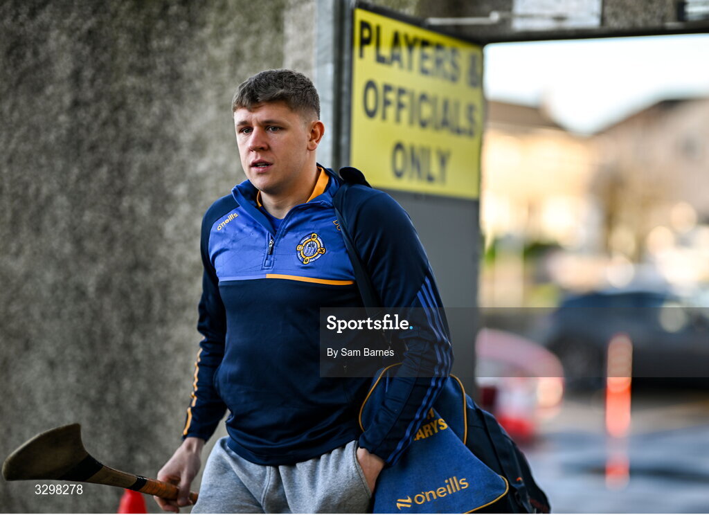 23 November 2025; Diarmaid Conway of Clough Ballacolla arrives before the AIB Leinster GAA Hurling Senior Club Championship semi-final match between Shamrocks Ballyhale and Clough Ballacolla at UPMC Nowlan Park in Kilkenny. Photo by Sam Barnes/Sportsfile