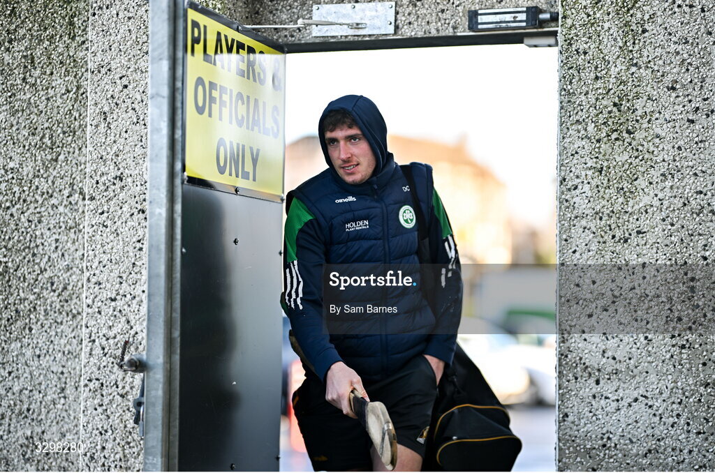 23 November 2025; Darragh Corcoran of Shamrocks Ballyhale arrives before the AIB Leinster GAA Hurling Senior Club Championship semi-final match between Shamrocks Ballyhale and Clough Ballacolla at UPMC Nowlan Park in Kilkenny. Photo by Sam Barnes/Sportsfile