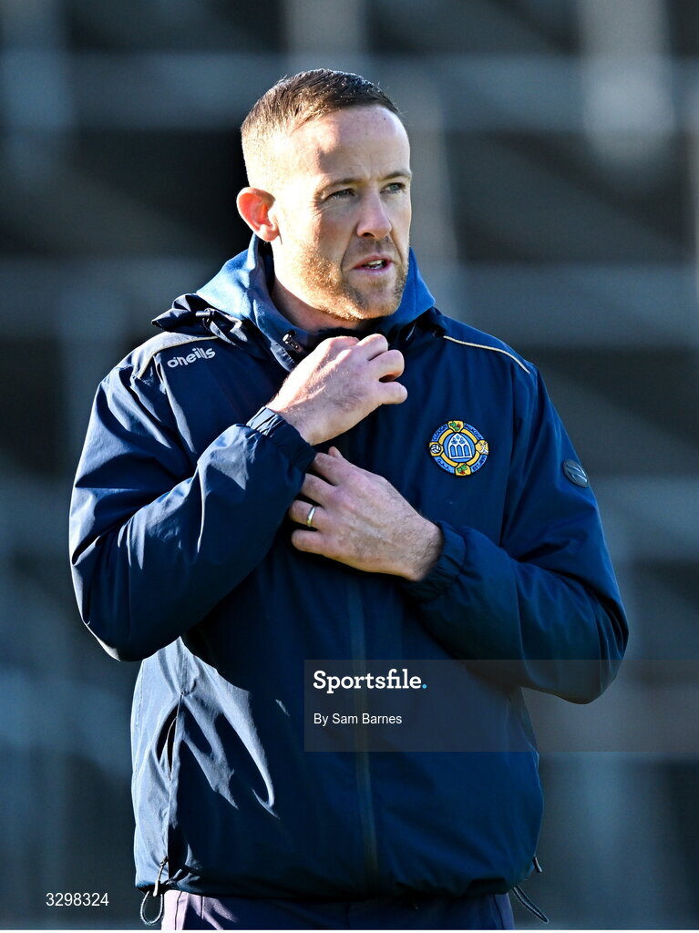23 November 2025; Clough Ballacolla manager Willie Hyland before the AIB Leinster GAA Hurling Senior Club Championship semi-final match between Shamrocks Ballyhale and Clough Ballacolla at UPMC Nowlan Park in Kilkenny. Photo by Sam Barnes/Sportsfile