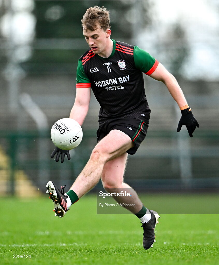 16 November 2025; Ciarán Sugrue of St Brigid's during the AIB Connacht GAA Football Senior Club Championship semi-final match between St Brigid's and Ballina Stephenites at King & Moffatt Dr Hyde Park in Roscommon. Photo by Piaras Ó Mídheach/Sportsfile