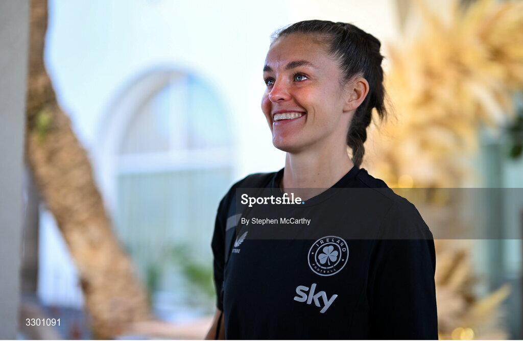 29 November 2025; Caitlin Hayes of Republic of Ireland before the women's international friendly match between Republic of Ireland and Hungary at Marbella Football Centre in Marbella, Spain. Photo by Stephen McCarthy/Sportsfile
