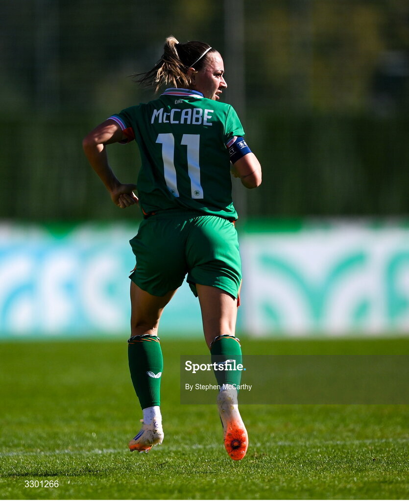 29 November 2025; Katie McCabe of Republic of Ireland during the women's international friendly match between Republic of Ireland and Hungary at Marbella Football Centre in Marbella, Spain. Photo by Stephen McCarthy/Sportsfile