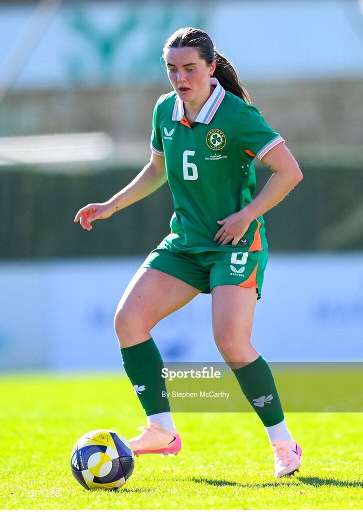 29 November 2025; Tyler Toland of Republic of Ireland during the women's international friendly match between Republic of Ireland and Hungary at Marbella Football Centre in Marbella, Spain. Photo by Stephen McCarthy/Sportsfile