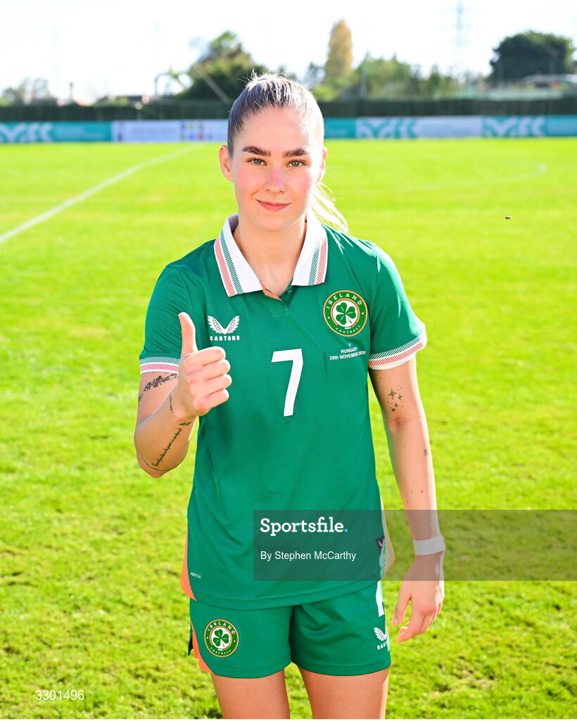 29 November 2025; Tara O'Hanlon of Republic of Ireland after the women's international friendly match between Republic of Ireland and Hungary at Marbella Football Centre in Marbella, Spain. Photo by Stephen McCarthy/Sportsfile