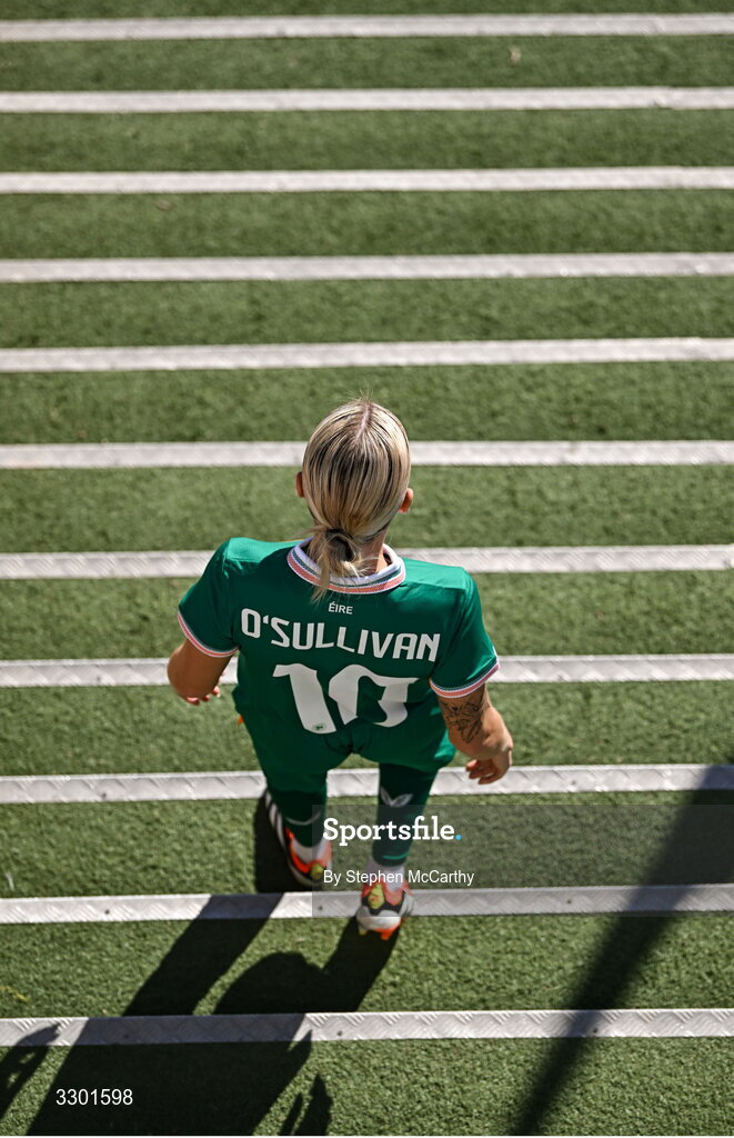 29 November 2025; Denise O’Sullivan of Republic of Ireland during the women's international friendly match between Republic of Ireland and Hungary at Marbella Football Centre in Marbella, Spain. Photo by Stephen McCarthy/Sportsfile