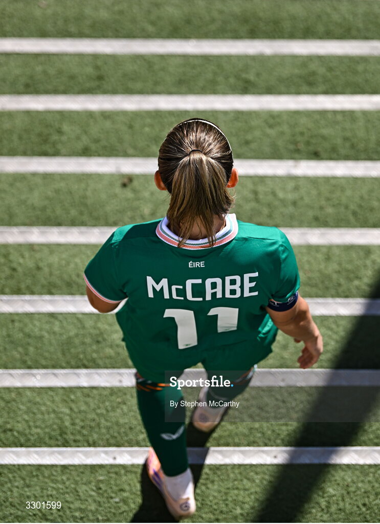 29 November 2025; Katie McCabe of Republic of Ireland during the women's international friendly match between Republic of Ireland and Hungary at Marbella Football Centre in Marbella, Spain. Photo by Stephen McCarthy/Sportsfile