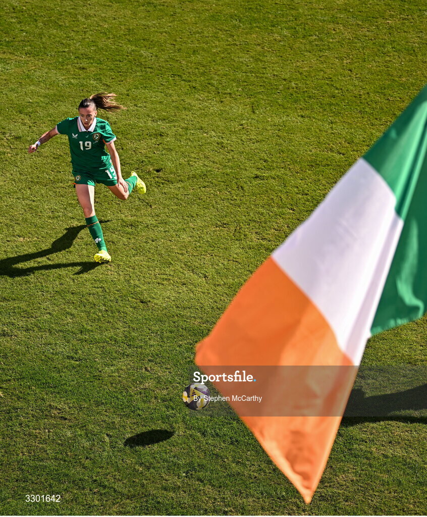 29 November 2025; Abbie Larkin of Republic of Ireland during the women's international friendly match between Republic of Ireland and Hungary at Marbella Football Centre in Marbella, Spain. Photo by Stephen McCarthy/Sportsfile