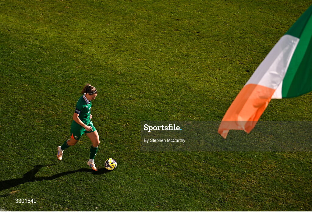 29 November 2025; Katie McCabe of Republic of Ireland during the women's international friendly match between Republic of Ireland and Hungary at Marbella Football Centre in Marbella, Spain. Photo by Stephen McCarthy/Sportsfile