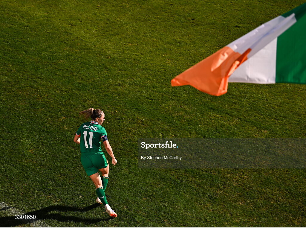 29 November 2025; Katie McCabe of Republic of Ireland during the women's international friendly match between Republic of Ireland and Hungary at Marbella Football Centre in Marbella, Spain. Photo by Stephen McCarthy/Sportsfile